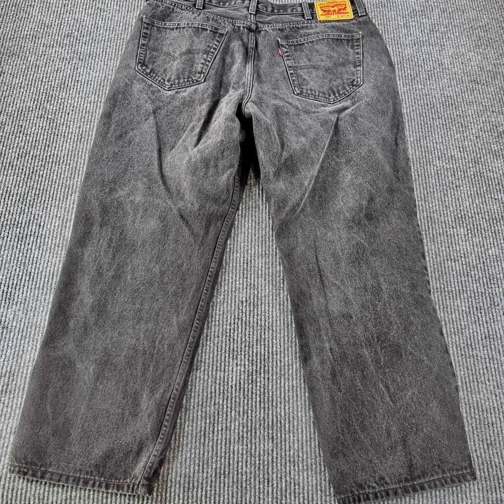 Levis 550 Relaxed Fit Faded Black Denim Jeans Mens 40x30 CW-0423 3757